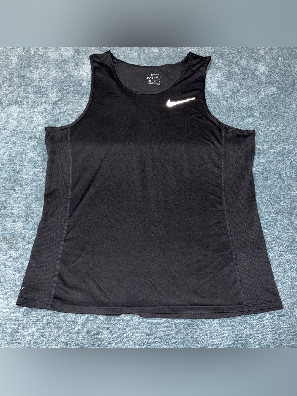 Nike Men’s Miler Dri-Fit Tank in Black Size Medium